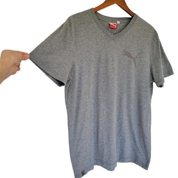 Puma Short Sleeve TShirt Mens Size L Heather Gray - Picture 5 of 11